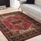 Tiwari Home 3.9' x 5.5' Persian Patterned Red and Black Rectangular Area Throw Rug